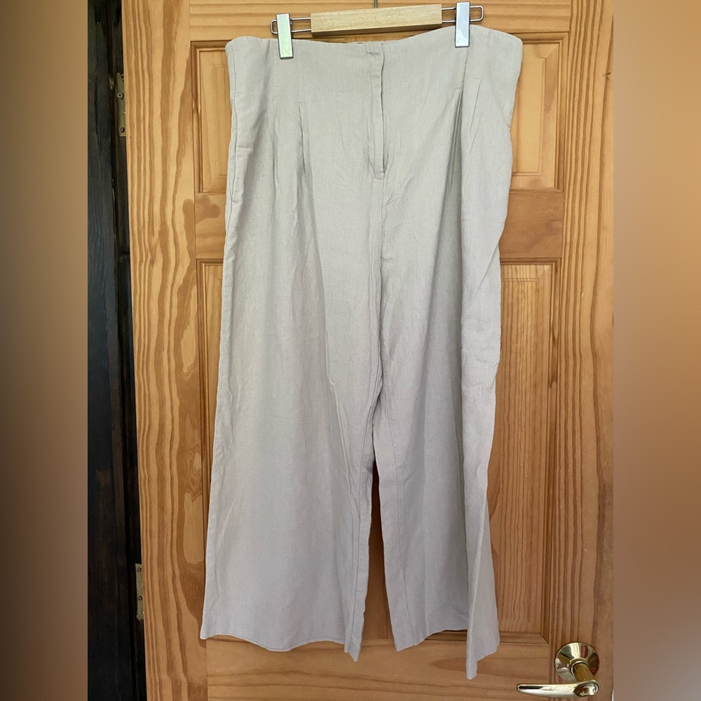 Dynamite linen wide-leg capri